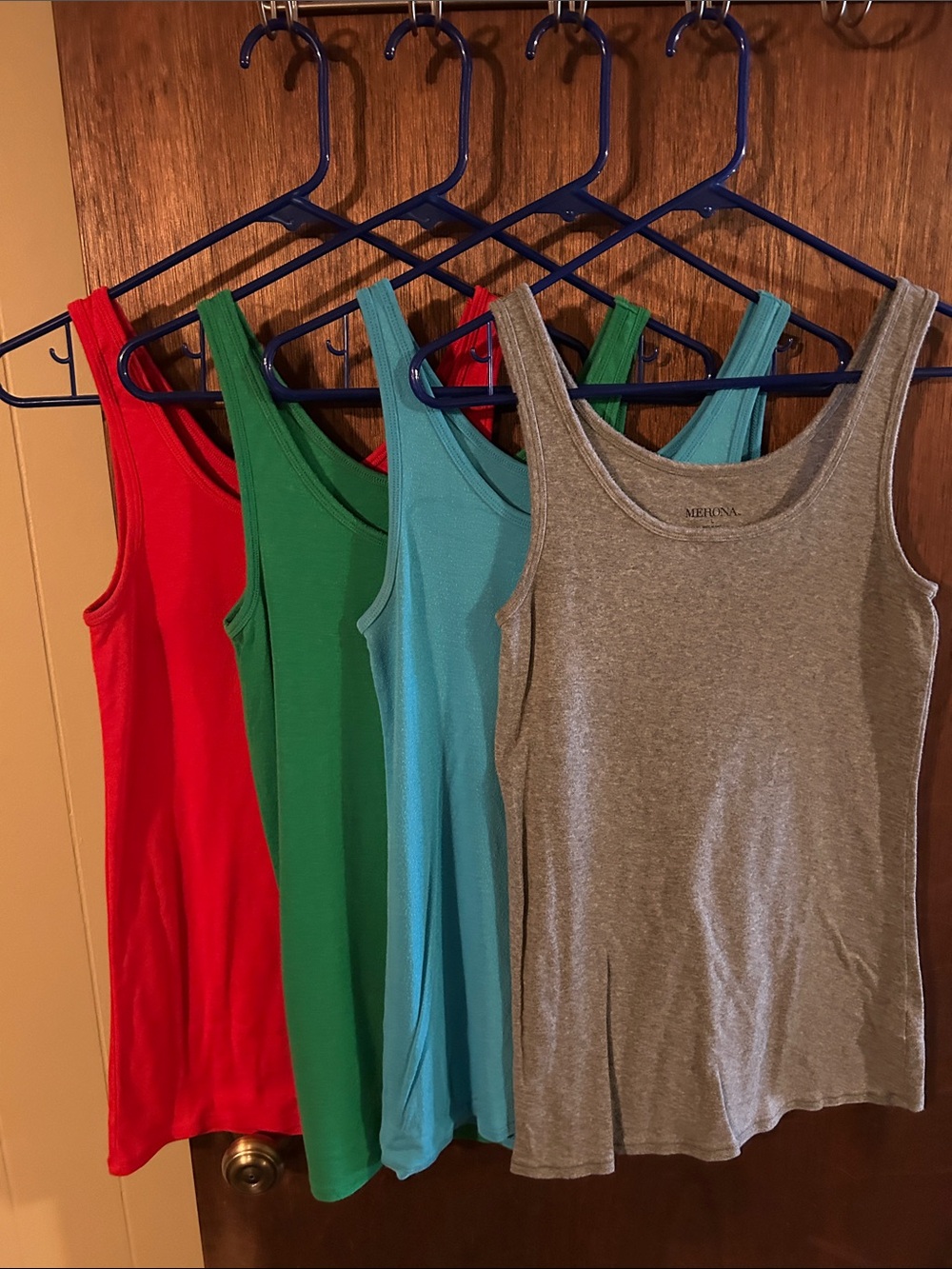 Merona Scoop Neck Tank Tops in Red, Green, Teal, Gray